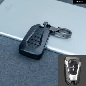 カーボンABS キーケース リモコン フォブ プロテクター カバー いすゞ MU-X Xシリーズ DMAX D-MAX X-TERRAIN ピックアップ 2021 2022 - 2 Btn Key A