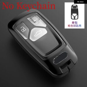 合金 + TPU 車リモートキーカバー ケースシェル アウディ A4 B9 A5 A6L A6 S4 S5 S7 8W Q7 4M Q5 TT TTS RS クーペ スタイリング アクセサリー - grey shell