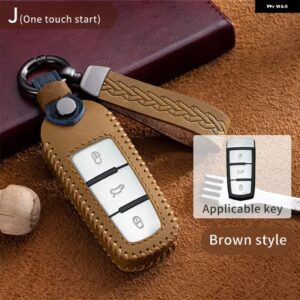 車キーカバー ケース フォルクスワーゲン VW CC パサート B6 B7 パサート 3C CC MAOGOTAN R36B5B7Lオートキーカバー カー スタイリング アクセサリー - brown