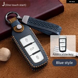車キーカバー ケース フォルクスワーゲン VW CC パサート B6 B7 パサート 3C CC MAOGOTAN R36B5B7Lオートキーカバー カー スタイリング アクセサリー - blue