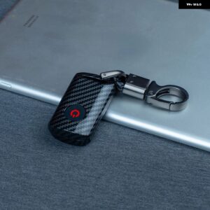 カーボンABSカーキーカバー ケース ヤマハ X-MAX 250 125 309 300 400 2020 2021 AEROX NVX155 QBIX JAUNSキーケースオートアクセサリー - Carbon black Red