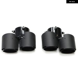 1ペア 光沢カーボン エキゾーストチップ BMW 840I G14 G15 G16 ステンレス マフラーチップ 排気 システム ノズル クランプ スタイル - Carbon Fiber C