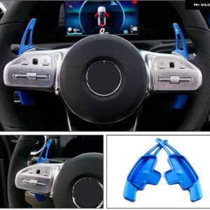 パドル シフト メルセデス ベンツ A クラス W177 セダン V177 MB A180 A180D A200 A250 2019-2023 車用 ステアリングホイール シフター DSG ステッカー - Blue