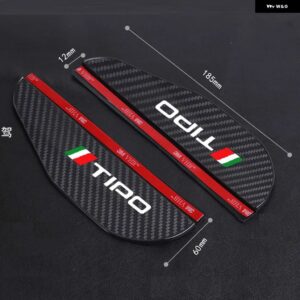 2X 車用バックミラー 用アイブロウ ステッカー フィアット パンダ 500 500X 500L 500C 500E TIPO PUNTO BRAVO STILO デカール アクセサリー - TIPO