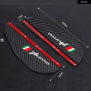 2X 車用バックミラー 用アイブロウ ステッカー フィアット パンダ 500 500X 500L 500C 500E TIPO PUNTO BRAVO STILO デカール アクセサリー - Punto