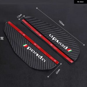 2X 車用バックミラー 用アイブロウ ステッカー フィアット パンダ 500 500X 500L 500C 500E TIPO PUNTO BRAVO STILO デカール アクセサリー - Panda