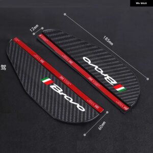 2X 車用バックミラー 用アイブロウ ステッカー フィアット パンダ 500 500X 500L 500C 500E TIPO PUNTO BRAVO STILO デカール アクセサリー - Bravo