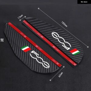 2X 車用バックミラー 用アイブロウ ステッカー フィアット パンダ 500 500X 500L 500C 500E TIPO PUNTO BRAVO STILO デカール アクセサリー - 500e