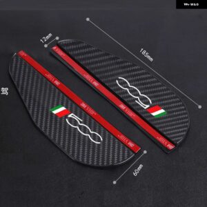 2X 車用バックミラー 用アイブロウ ステッカー フィアット パンダ 500 500X 500L 500C 500E TIPO PUNTO BRAVO STILO デカール アクセサリー - 500