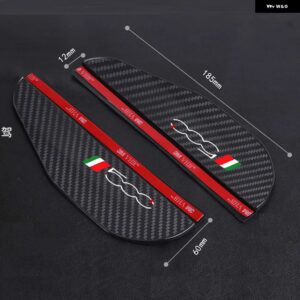 2X 車用バックミラー 用アイブロウ ステッカー フィアット パンダ 500 500X 500L 500C 500E TIPO PUNTO BRAVO STILO デカール アクセサリー - 500L