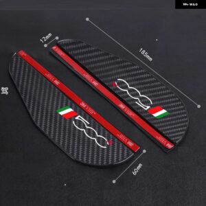 2X 車用バックミラー 用アイブロウ ステッカー フィアット パンダ 500 500X 500L 500C 500E TIPO PUNTO BRAVO STILO デカール アクセサリー - 500x