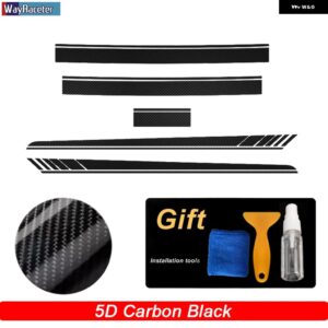 エディション1 車用フード デカール ルーフ リアサイドストライプ スカート ステッカー メルセデス ベンツ AMG GT S 4ドア X290 GT63 GT43 GT53 - 5D Carbon Black