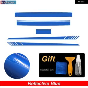 エディション1 車用フード デカール ルーフ リアサイドストライプ スカート ステッカー メルセデス ベンツ AMG GT S 4ドア X290 GT63 GT43 GT53 - Reflective blue