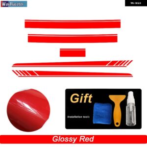 エディション1 車用フード デカール ルーフ リアサイドストライプ スカート ステッカー メルセデス ベンツ AMG GT S 4ドア X290 GT63 GT43 GT53 - Glossy Red