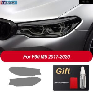車用 ヘッドライト フィルム フロント スモークブラック TPU ステッカー BMW M2 F87 M3 F80 M4 F82 F83 M5 F10 F90 M6 M8 I3 I8 Z4 E89 G29 - M5 F90 17-20