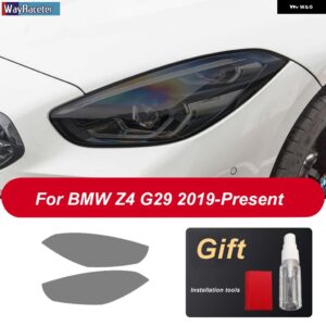 車用 ヘッドライト フィルム フロント スモークブラック TPU ステッカー BMW M2 F87 M3 F80 M4 F82 F83 M5 F10 F90 M6 M8 I3 I8 Z4 E89 G29 - Z4 G29 19-On