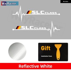 反射ビニール デカール ドイツ国旗ウィンドウ ステッカー メルセデス ベンツ SLC SLK クラス R170 R171 R172 SLC43 SLK250 SLK350 55 2枚 - White SLC Class