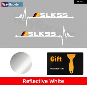 反射ビニール デカール ドイツ国旗ウィンドウ ステッカー メルセデス ベンツ SLC SLK クラス R170 R171 R172 SLC43 SLK250 SLK350 55 2枚 - White SLK55