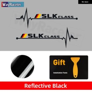 反射ビニール デカール ドイツ国旗ウィンドウ ステッカー メルセデス ベンツ SLC SLK クラス R170 R171 R172 SLC43 SLK250 SLK350 55 2枚 - Black SLK Class