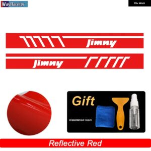 レーシングスポーツカードアサイドストライプスカート ステッカー 2枚セット SUI JIMNY JB43 JB74 JB64 オフロードアクセサリー - Reflective red