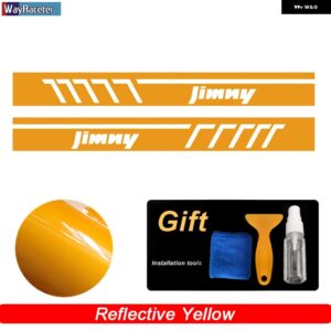レーシングスポーツカードアサイドストライプスカート ステッカー 2枚セット SUI JIMNY JB43 JB74 JB64 オフロードアクセサリー - Reflective yellow