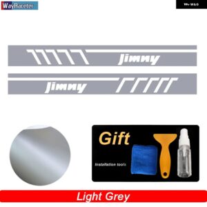 レーシングスポーツカードアサイドストライプスカート ステッカー 2枚セット SUI JIMNY JB43 JB74 JB64 オフロードアクセサリー - Silver gray