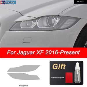 2枚入り 車用 ヘッドライト フィルム ビニール クリアブラック TPU ステッカー ジャガー XF X260 2016年以降対応 アクセサリー - XF 2016-On T