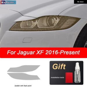 2枚入り 車用 ヘッドライト フィルム ビニール クリアブラック TPU ステッカー ジャガー XF X260 2016年以降対応 アクセサリー - XF 2016-On G