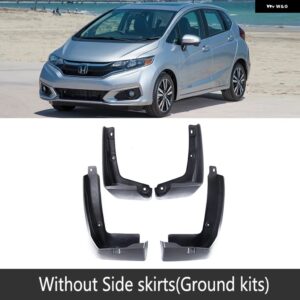 フロントリア カーマッド フラップ ホンダ ジャズ GK 2018 2019 2020 フェンダー マッド フラップ ガード スプラッシュ フラップ マッドガード アクセサリー - without　side　skirts