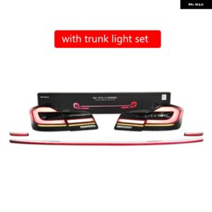 車用 テールライト アセンブリ BMX 5シリーズ F10 F18 2011-2017 G30 スタイル LEDダイナミックシーケンシャル リアランプ プラグアンドプレイアクセサリー - with trunk light