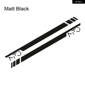 2枚 車用サイドドア ステッカー スポーツストライプ グラフィック ビニールフィルム 装飾 デカール 自動車 SUV チューニングアクセサリー アルファロメオ - Matt black