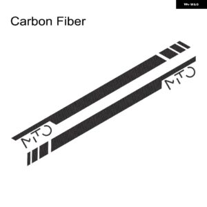 2枚 車用サイドドア ステッカー スポーツストライプ グラフィック ビニールフィルム 装飾 デカール 自動車 SUV チューニングアクセサリー アルファロメオ - carbon fiber