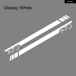 2枚 車用サイドドア ステッカー スポーツストライプ グラフィック ビニールフィルム 装飾 デカール 自動車 SUV チューニングアクセサリー アルファロメオ - Glossy White