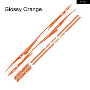 フォード エッジ車ドア ステッカー オートチューニングアクセサリーモータースポーツストリップグラフィック スタイリング ウエストラインビニールフィルム - Glossy Orange