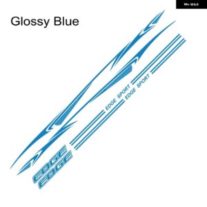 フォード エッジ車ドア ステッカー オートチューニングアクセサリーモータースポーツストリップグラフィック スタイリング ウエストラインビニールフィルム - Glossy Blue