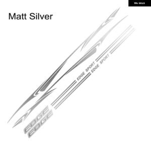 フォード エッジ車ドア ステッカー オートチューニングアクセサリーモータースポーツストリップグラフィック スタイリング ウエストラインビニールフィルム - Matt Sliver