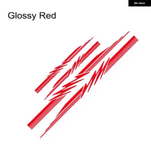 4PCS 自動車 RV キャラバン サイドドア ストライプ ボディ グラフィック ステッカー 反射 ファッション DIY ビニール デカール 装飾 外装 アクセサリー - Glossy Red