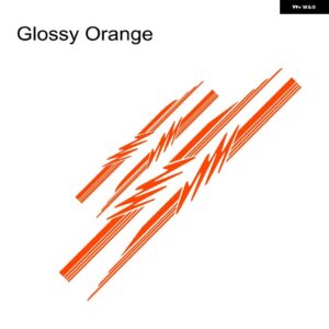 4PCS 自動車 RV キャラバン サイドドア ストライプ ボディ グラフィック ステッカー 反射 ファッション DIY ビニール デカール 装飾 外装 アクセサリー - Glossy Orange