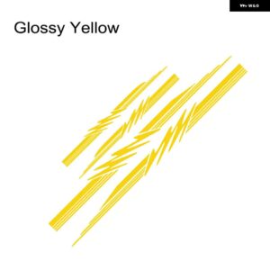 4PCS 自動車 RV キャラバン サイドドア ストライプ ボディ グラフィック ステッカー 反射 ファッション DIY ビニール デカール 装飾 外装 アクセサリー - Glossy Yellow