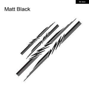 4PCS 自動車 RV キャラバン サイドドア ストライプ ボディ グラフィック ステッカー 反射 ファッション DIY ビニール デカール 装飾 外装 アクセサリー - Matt black