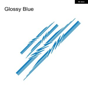 4PCS 自動車 RV キャラバン サイドドア ストライプ ボディ グラフィック ステッカー 反射 ファッション DIY ビニール デカール 装飾 外装 アクセサリー - Glossy Blue