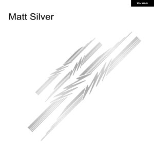 4PCS 自動車 RV キャラバン サイドドア ストライプ ボディ グラフィック ステッカー 反射 ファッション DIY ビニール デカール 装飾 外装 アクセサリー - Matt Silver