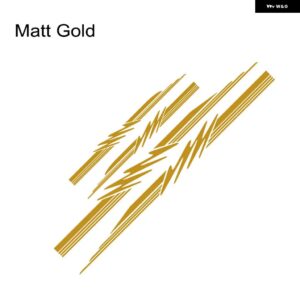 4PCS 自動車 RV キャラバン サイドドア ストライプ ボディ グラフィック ステッカー 反射 ファッション DIY ビニール デカール 装飾 外装 アクセサリー - Matt Gold