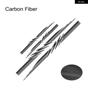 4PCS 自動車 RV キャラバン サイドドア ストライプ ボディ グラフィック ステッカー 反射 ファッション DIY ビニール デカール 装飾 外装 アクセサリー - carbon fiber