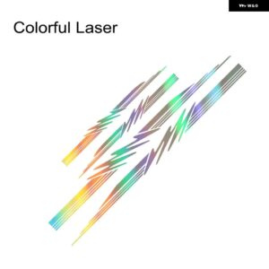 4PCS 自動車 RV キャラバン サイドドア ストライプ ボディ グラフィック ステッカー 反射 ファッション DIY ビニール デカール 装飾 外装 アクセサリー - Colorful Laser