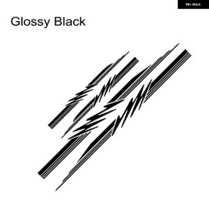 4PCS 自動車 RV キャラバン サイドドア ストライプ ボディ グラフィック ステッカー 反射 ファッション DIY ビニール デカール 装飾 外装 アクセサリー - Glossy black