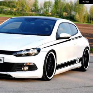 全身スポーツ ステッカー と デカール カー スタイリング VW フォルクスワーゲン ゴルフ 4 7 5 6 MK4 MK6 GTI MK7ポロシロッコアクセサリー - black