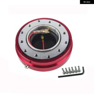 LIZHI RACING - 4色 薄型 バージョン 6穴 ステアリングホイール クイックリリースハブ アダプター スナップオフボスキット LZ3858 - Red