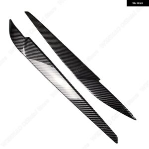 2個 光沢ブラック ヘッドライト アイブロウ アイリッド BMW X5 X6 F15 F16 F85 F86 2014-2018 ヘッドランプ 装飾 アクセサリー - carbon　look