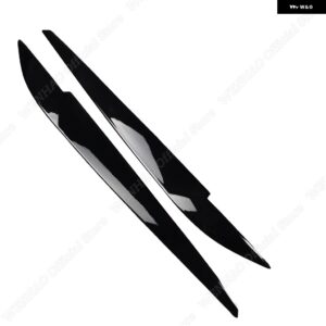 2個 光沢ブラック ヘッドライト アイブロウ アイリッド BMW X5 X6 F15 F16 F85 F86 2014-2018 ヘッドランプ 装飾 アクセサリー - gloss　black